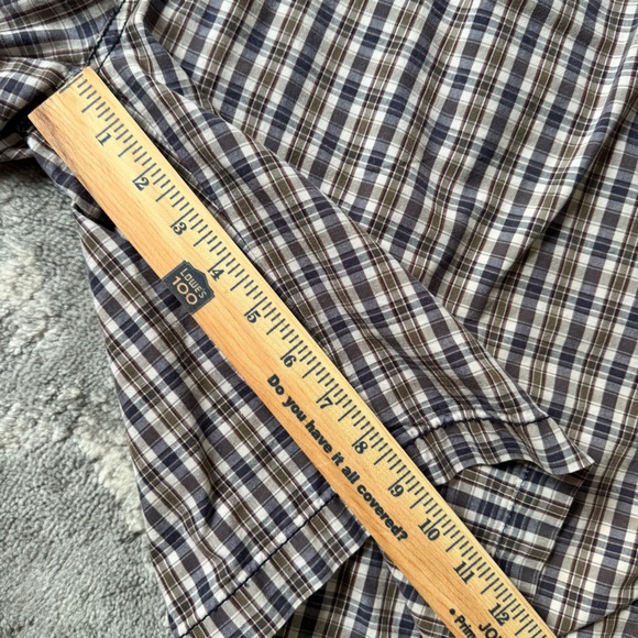 Savane Men's 3XL Grey & Tan Plaid Flat Front Shorts Preppy Classic Smart Casual - Picture 10 of 11